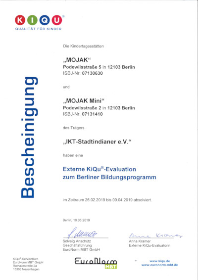 KiQu Zertifikat 2019