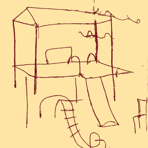 Kinderzeichnung:  Spielplatz